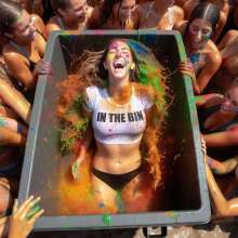 Bobographer: In The Bin game show--Paint and Mud