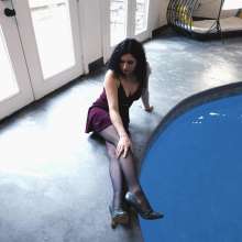 WetlookFashion: Bella Goes for a Swim in Her Sexy Mini Dress