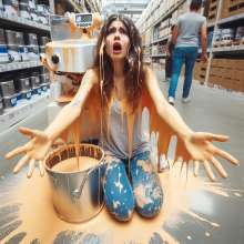 Bobographer: Painter Girls Part 4--The painter girls buy some paint.