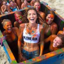 Bobographer: In The Bin game show--Paint and Mud