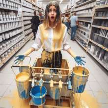 Bobographer: Painter Girls Part 4--The painter girls buy some paint.
