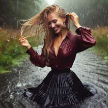 Wetmaxiskirts: AI Wetlook: modern shirts/skirts/dresses (third selection)