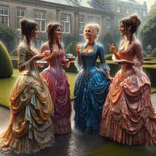 Wetmaxiskirts: The prestigious Victorian garden party went ahead despite the weather...
