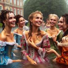 Wetmaxiskirts: The prestigious Victorian garden party went ahead despite the weather...