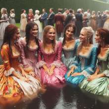 Wetmaxiskirts: The prestigious Victorian garden party went ahead despite the weather...