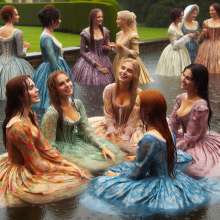 Wetmaxiskirts: The prestigious Victorian garden party went ahead despite the weather...