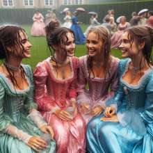 Wetmaxiskirts: The prestigious Victorian garden party went ahead despite the weather...