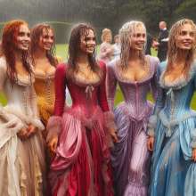 Wetmaxiskirts: The prestigious Victorian garden party went ahead despite the weather...