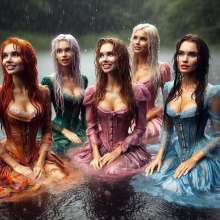 Wetmaxiskirts: The prestigious Victorian garden party went ahead despite the weather...