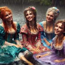 Wetmaxiskirts: The prestigious Victorian garden party went ahead despite the weather...