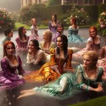 Wetmaxiskirts: The prestigious Victorian garden party went ahead despite the weather...
