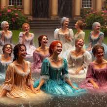 Wetmaxiskirts: The prestigious Victorian garden party went ahead despite the weather...