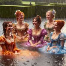 Wetmaxiskirts: The prestigious Victorian garden party went ahead despite the weather...