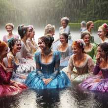Wetmaxiskirts: The prestigious Victorian garden party went ahead despite the weather...