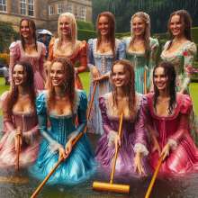 Wetmaxiskirts: The prestigious Victorian garden party went ahead despite the weather...