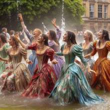 Wetmaxiskirts: The prestigious Victorian garden party went ahead despite the weather...
