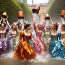 Wetmaxiskirts: The prestigious Victorian garden party went ahead despite the weather...