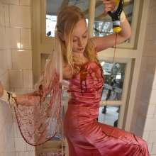 eileenvogel: W439 Eileen gunged in wedding dress