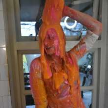 eileenvogel: W442 Eileen take a gunge bath in white pants 2024