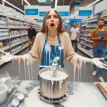 Bobographer: Painter Girls Part 4--The painter girls buy some paint.