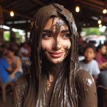 splathair2020: more AI muddy long hair pics