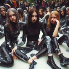 Insi: White slime on black jeans