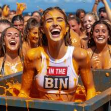 Bobographer: In The Bin game show--Orange Gunge