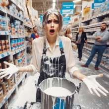 Bobographer: Painter Girls Part 4--The painter girls buy some paint.