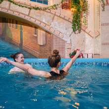 Wet Live Team: Girlfriends Swim and Get Wet Having Fun in the Pool