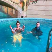 Wet Live Team: Girlfriends Swim and Get Wet Having Fun in the Pool