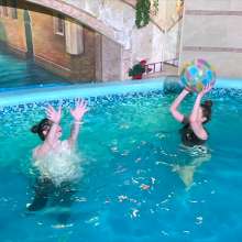 Wet Live Team: Girlfriends Swim and Get Wet Having Fun in the Pool
