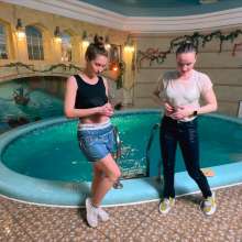 Wet Live Team: Girlfriends Swim and Get Wet Having Fun in the Pool