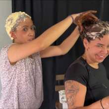 RevSlymsford: Macarena and Newbie Angela Have Fun With Messy Shampoos