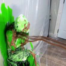 Miss Nicole: Meredith Blasted With Green Slime in Aritzia Leather Jeans