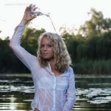 WAM Photography: Jeans and Blouse Wet in the Lake (Remastered)