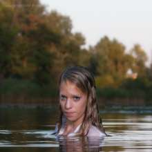WAM Photography: Jeans and Blouse Wet in the Lake (Remastered)