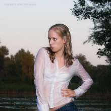 WAM Photography: Jeans and Blouse Wet in the Lake (Remastered)