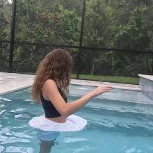 WetlookFashion: Nathalia Swims in Her Under Armor Workout Set
