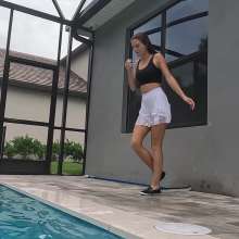 WetlookFashion: Nathalia Swims in Her Under Armor Workout Set