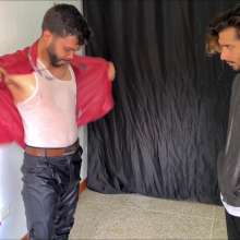 RevSlymsford: Rafa + Bernard Play Wrestle / Have WAM Fun: Leather Jacket