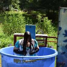 JD and Messy Andi: Alice in Wonderland Dunking!