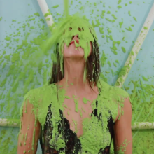 Slimed Models: Kelsey Rose Slimes Brett With Three Stinky, Chunky, Garbage Slimes