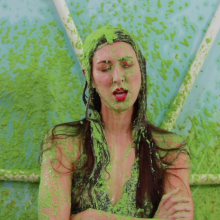 Slimed Models: Kelsey Rose Slimes Brett With Three Stinky, Chunky, Garbage Slimes