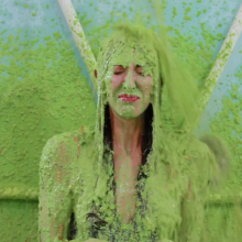 Slimed Models: Kelsey Rose Slimes Brett With Three Stinky, Chunky, Garbage Slimes