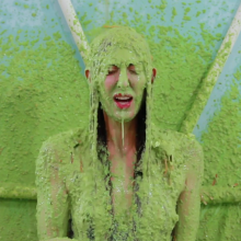 Slimed Models: Kelsey Rose Slimes Brett With Three Stinky, Chunky, Garbage Slimes