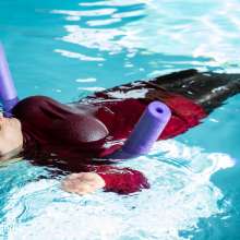 DMarieAllWet: Swimming in Long Red Sweater and Leather