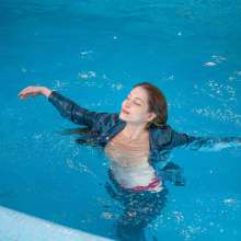 Wet Live Team: Wet Tits and Completely Wet Natashka in the Pool