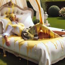 benzino: Wamming on a luxurious bed