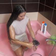 Lara_eurowam: Another Hairwash Fun after Oil, with Evelina--H001