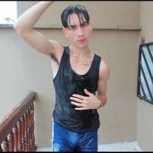 WETColours: Buckets of Water in a Black Tank Top